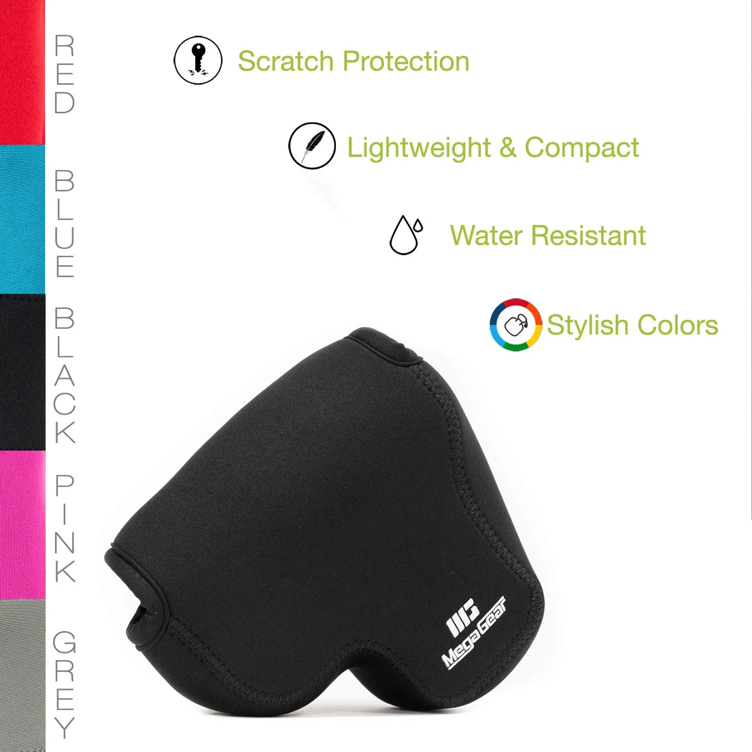 MegaGear MG048 Custodia Neoprene per Nikon P610 Nera