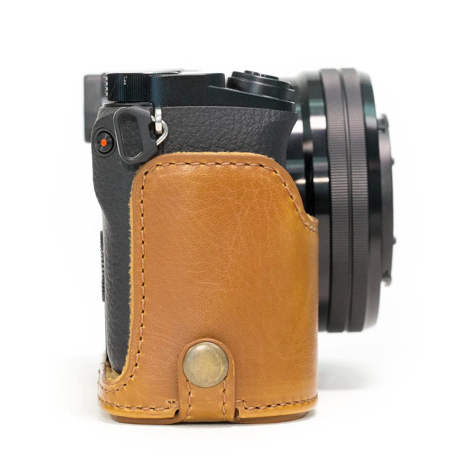 MegaGear MG962 Mezza Custodia Pelle Sony A6000/A6300 Chiaro