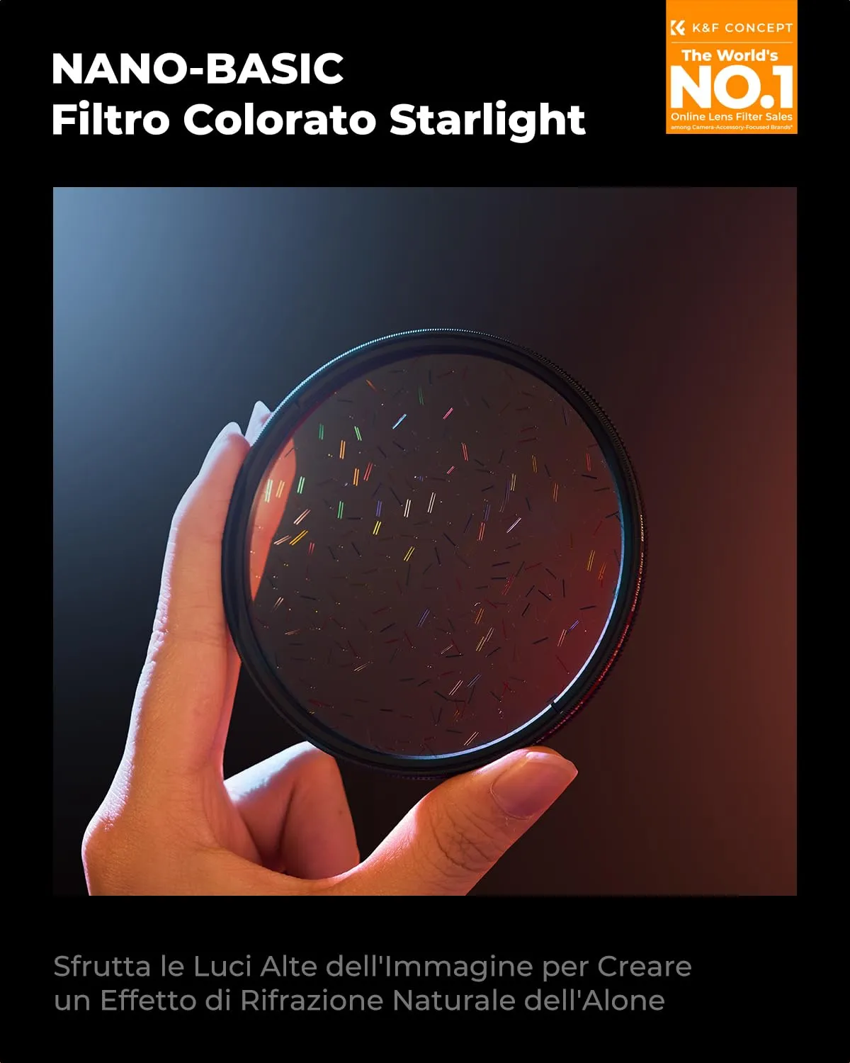 K&F Concept Nano-Basic Filtro Starlight Colorato 82mm alluminio