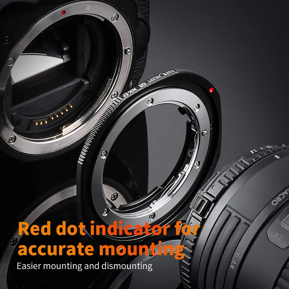 K&F Concept AI-EOS Anello Adattatore Nikon-Canon manuale