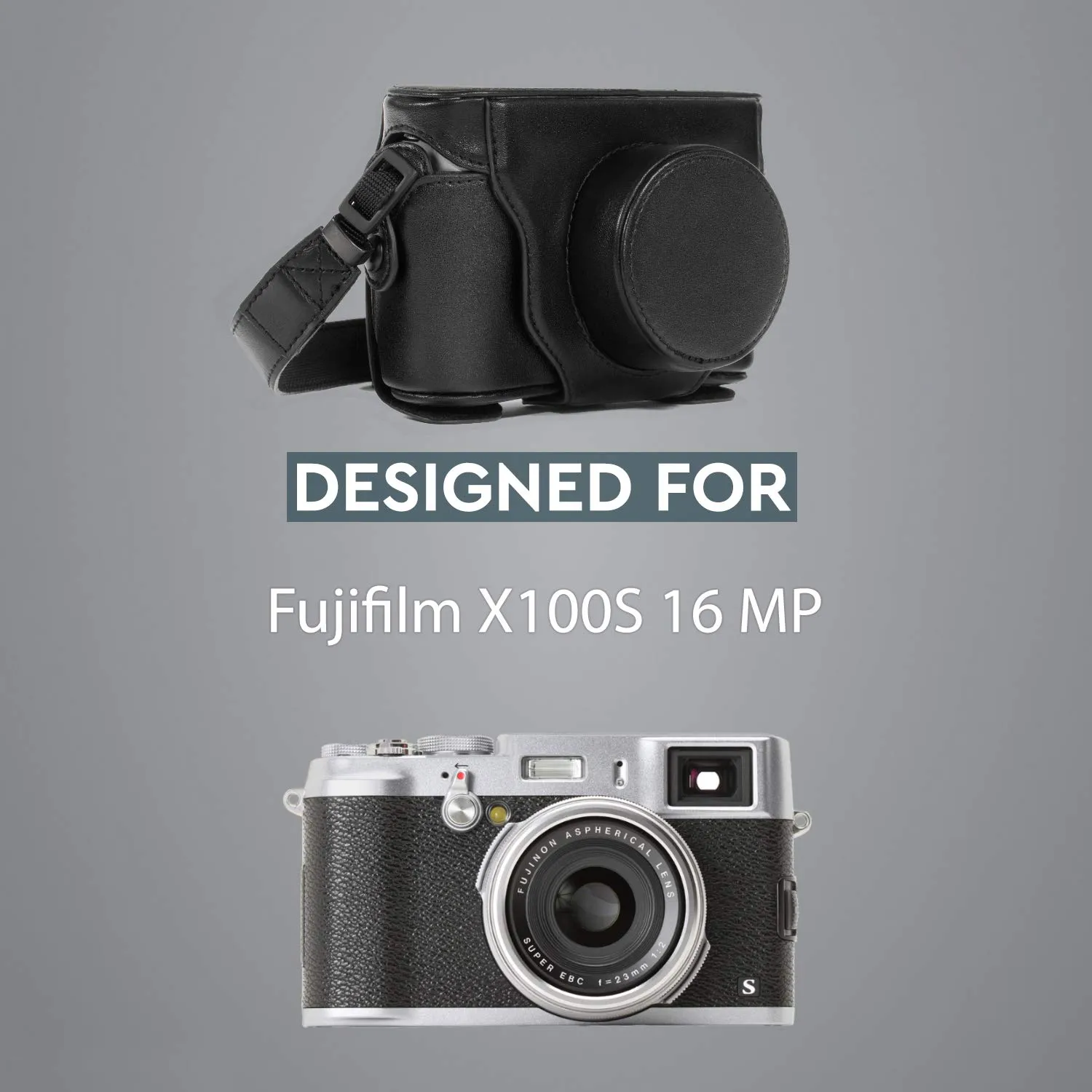 MegaGear MG341 Custodia Pelle Fujifilm X100 Nero