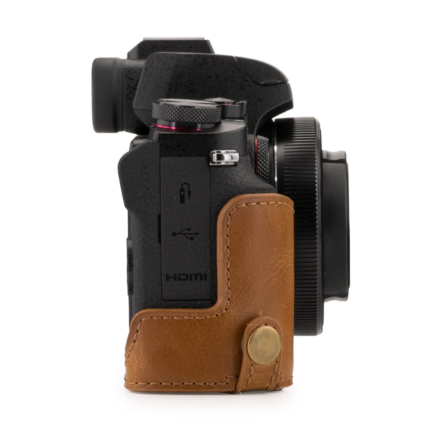 MegaGear MG1389 mezza custodia Canon G1 X III marrone chiaro
