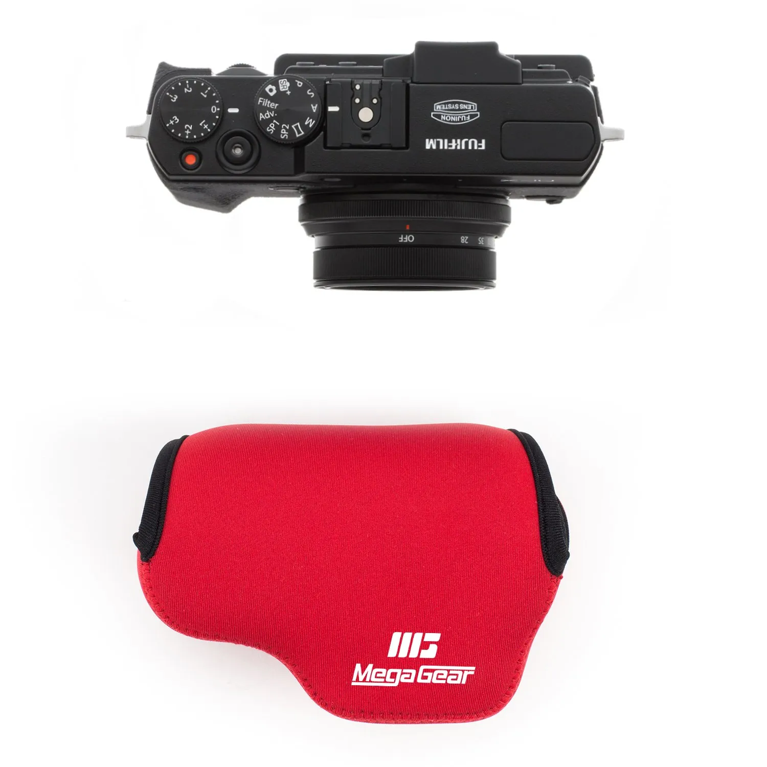 MegaGear MG519 custodia neoprene rossa per Fujifilm X30 leggera