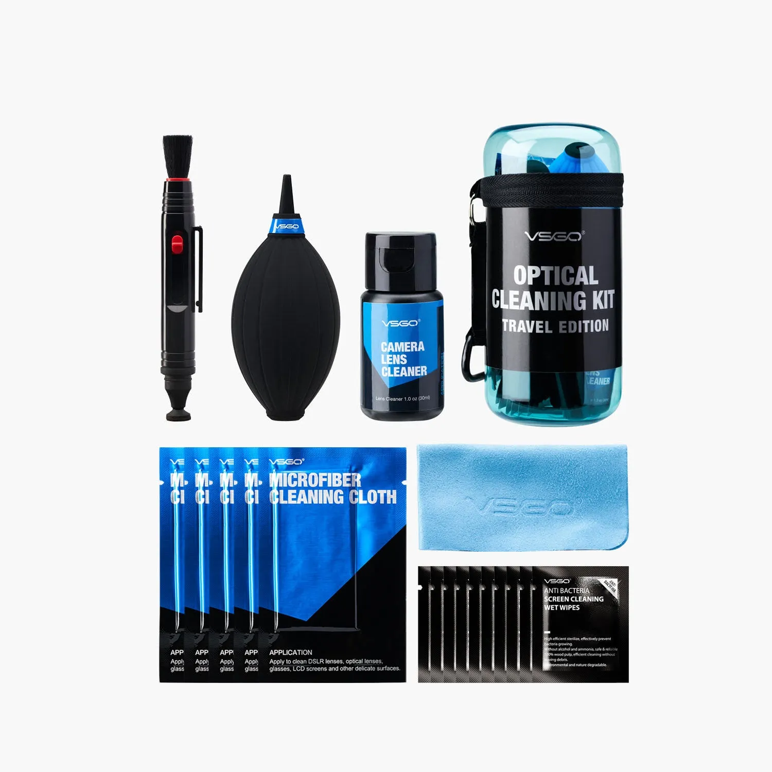 VSGO DKL-15 kit pulizia fotocamera 19 in 1 grigio