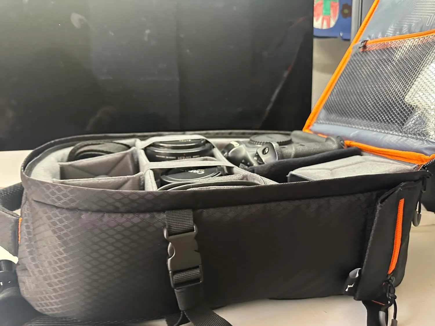 K&F Concept zaino fotografico 10L nero-arancione leggero