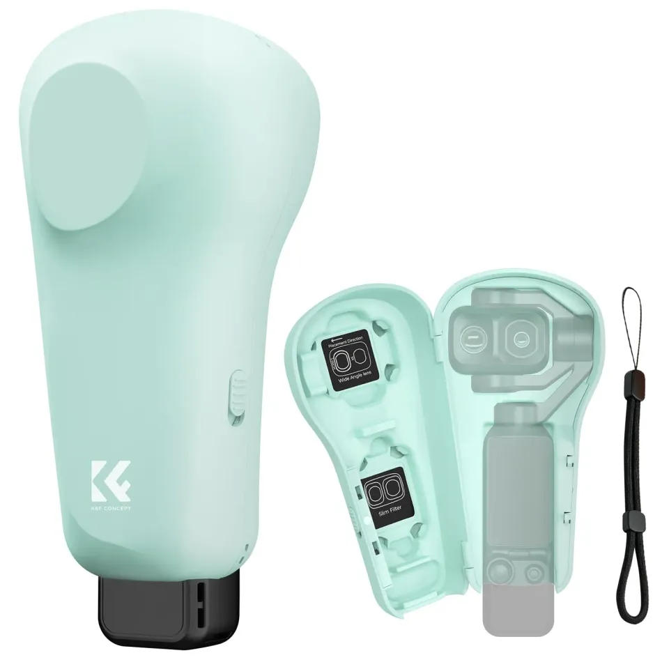 K&F Concept Custodia Pocket 4P Rigida Verde filtri
