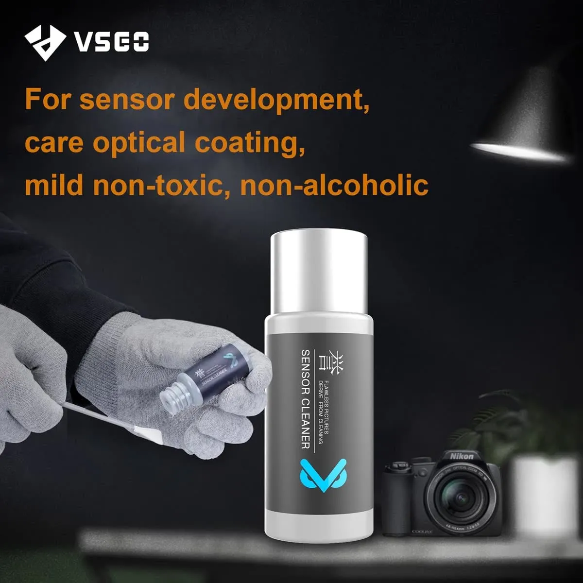 VSGO VS-S03E kit pulizia sensore full-frame 24 mm 12 pezzi