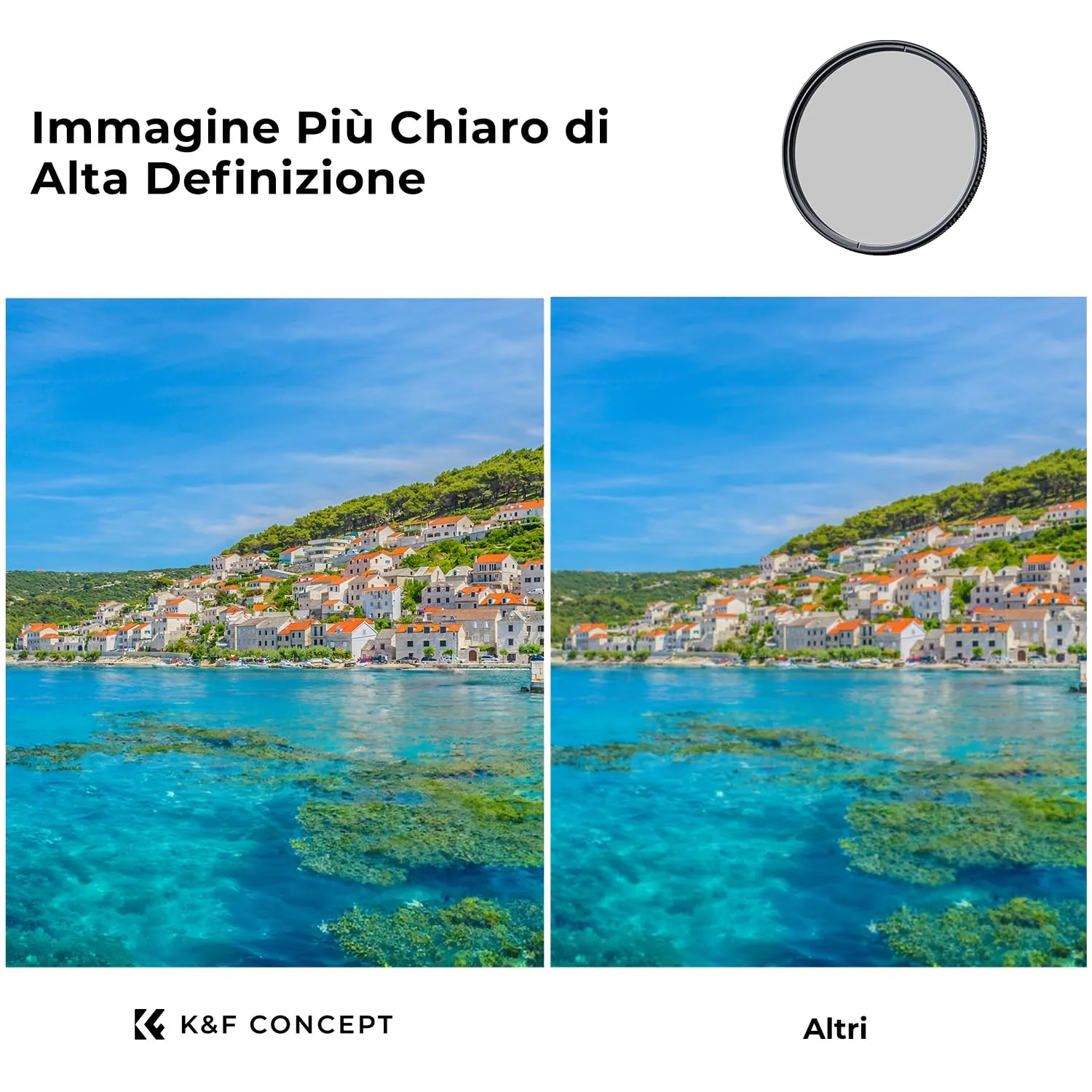 K&F Concept Nano-Xcel True Color Filtro CPL 82mm