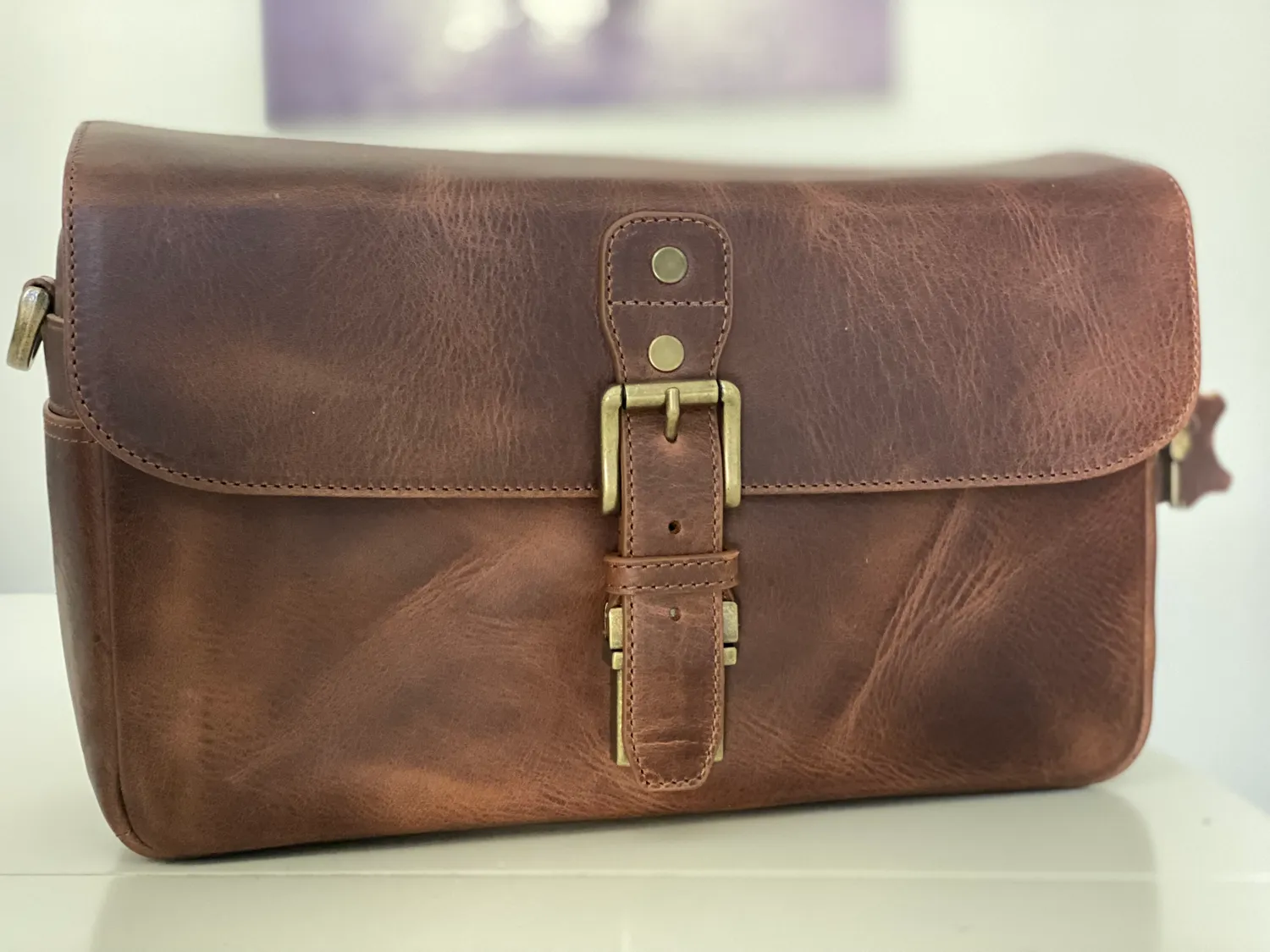 MegaGear Torres Borsa Messenger Pelle Fotocamera Mirrorless Marrone