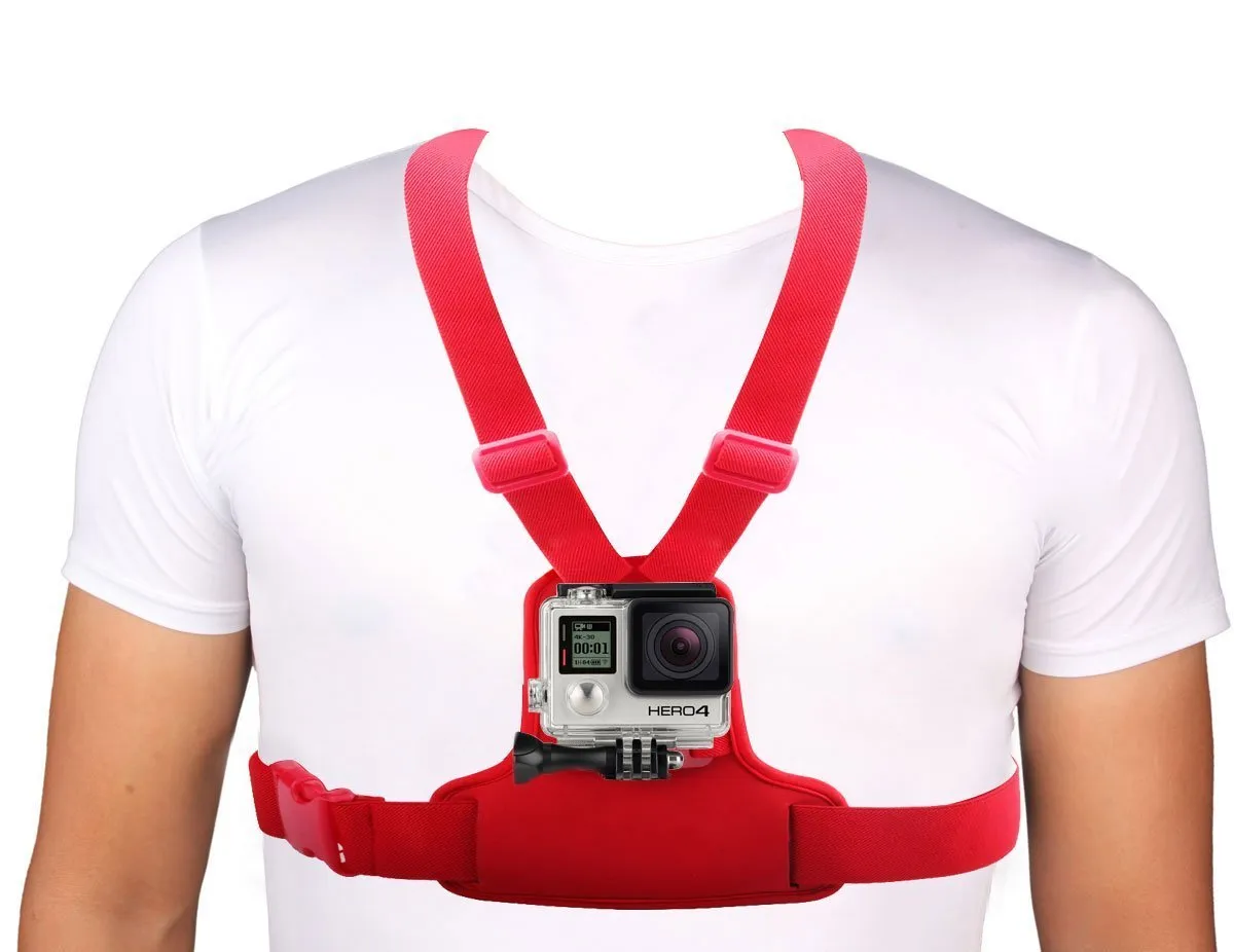 MegaGear GoPro fascia toracica pettorina sport rossa