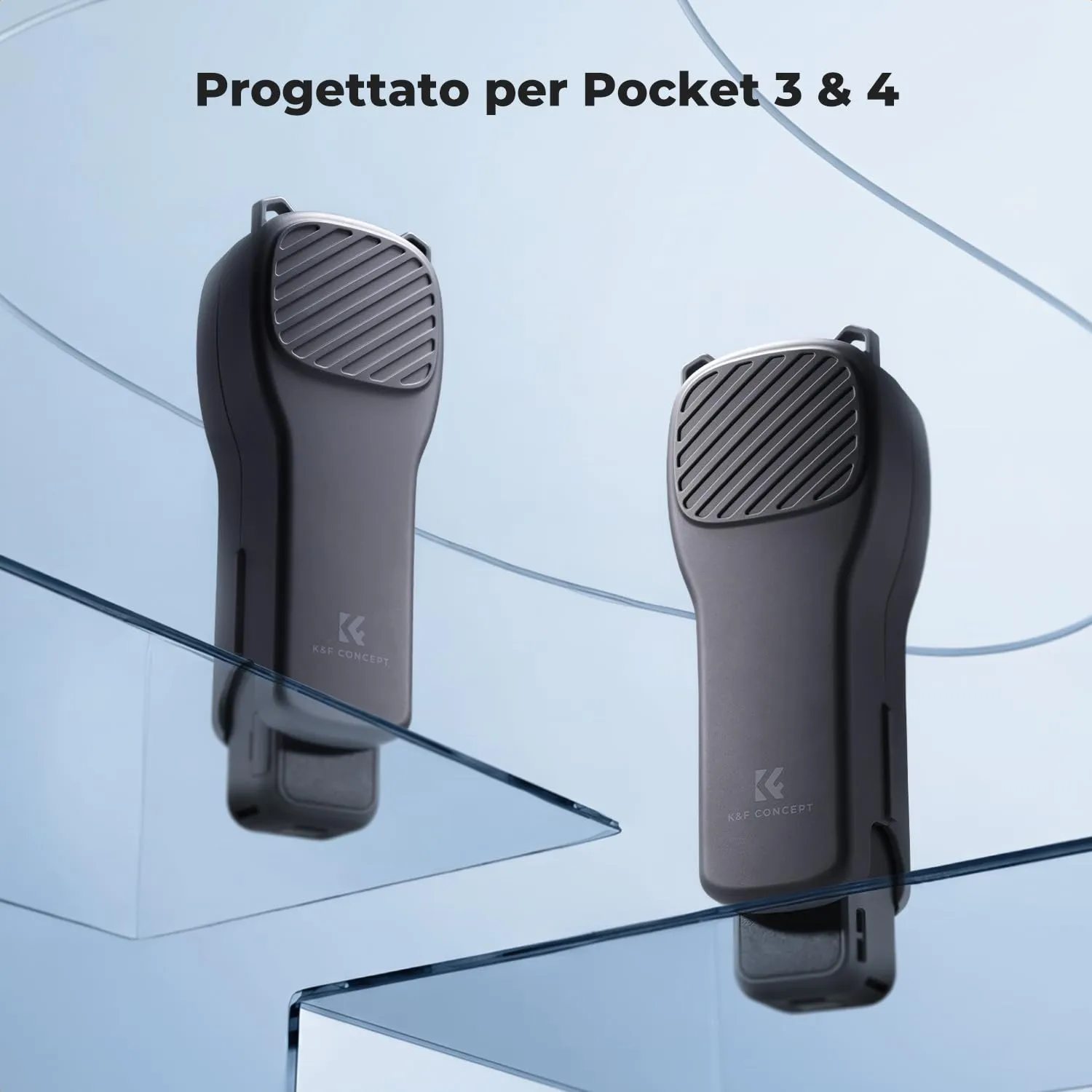 K&F Concept Custodia DJI Pocket 3 Pocket 4 Grigio Scuro Filtri