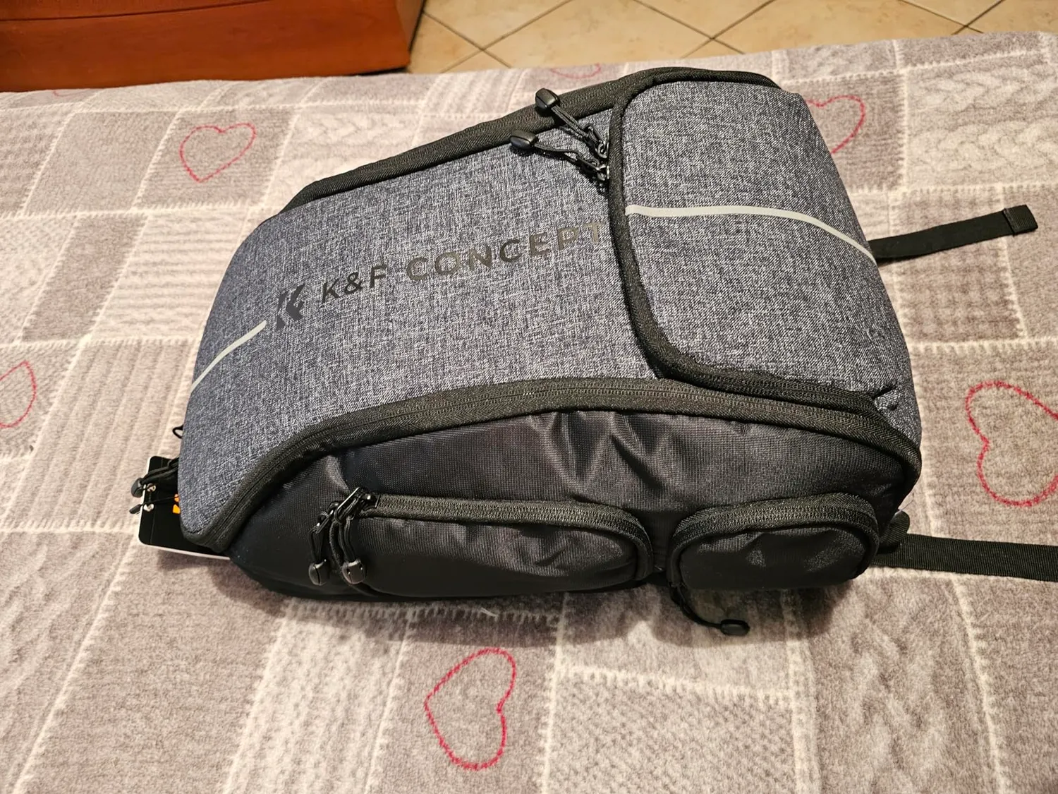 K&F Concept Zaino Foto 25L Impermeabile Nero Grigio