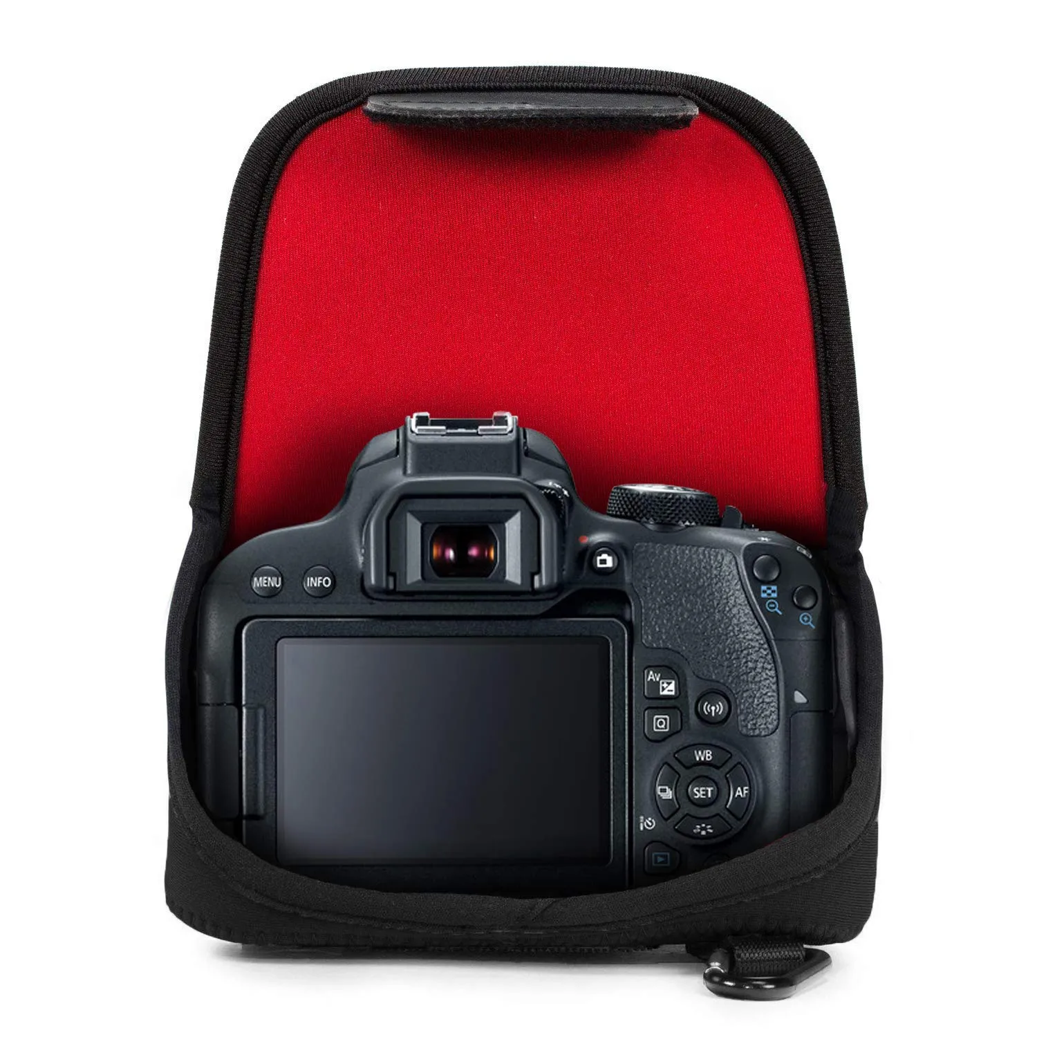 MegaGear custodia neoprene Canon EOS 18-55mm nera