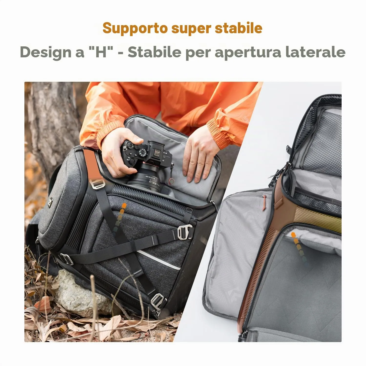 K&F Concept Alpha Zaino Fotografico 25L con Laptop 15,6"