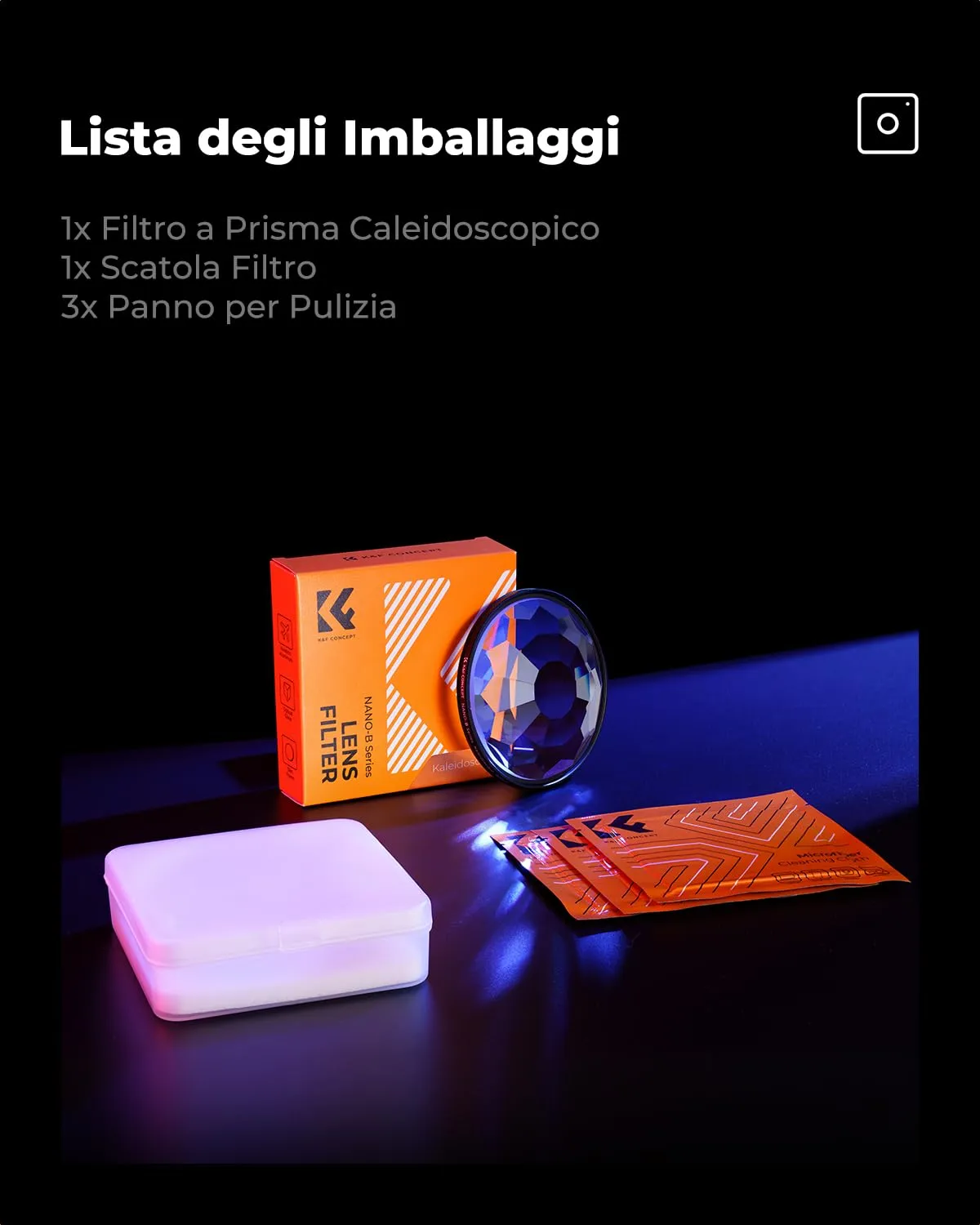 K&F Concept Nano-Basic filtro prisma 82mm caleidoscopico