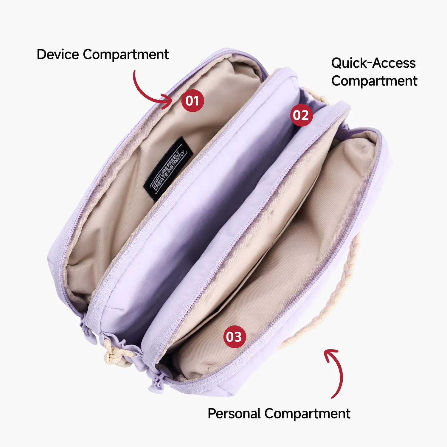 VSGO Pocket Ranger SoTrace tracolla viola 290 g YKK
