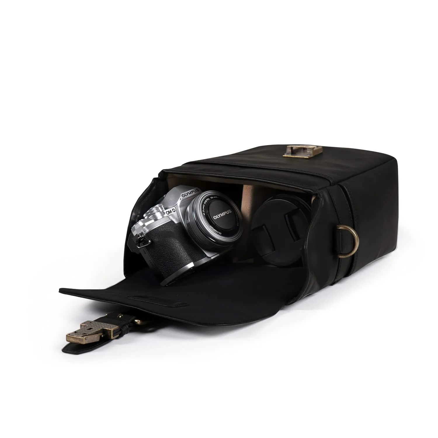 MegaGear MG1521 Borsa Fotocamera Pelle Nera Mirrorless
