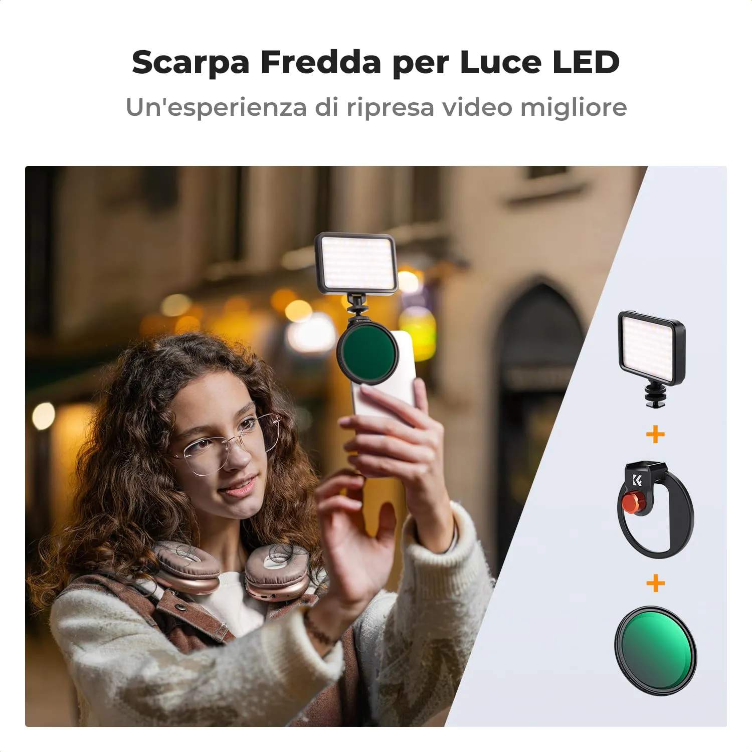 K&F Concept Clip-on magnetico 67mm adattatore smartphone