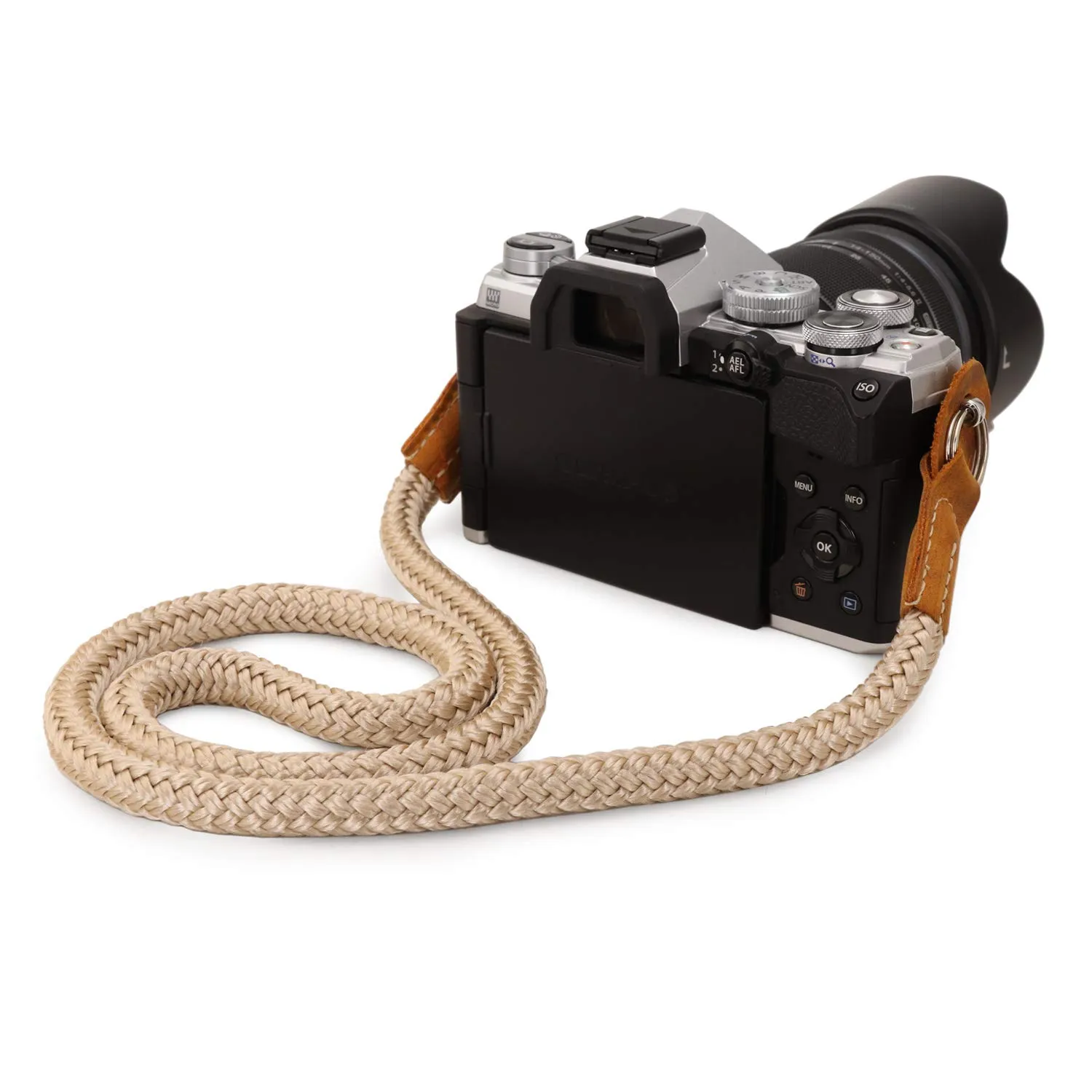 MegaGear Sierra Tracolla Vera Pelle SLR DSLR nero rosso