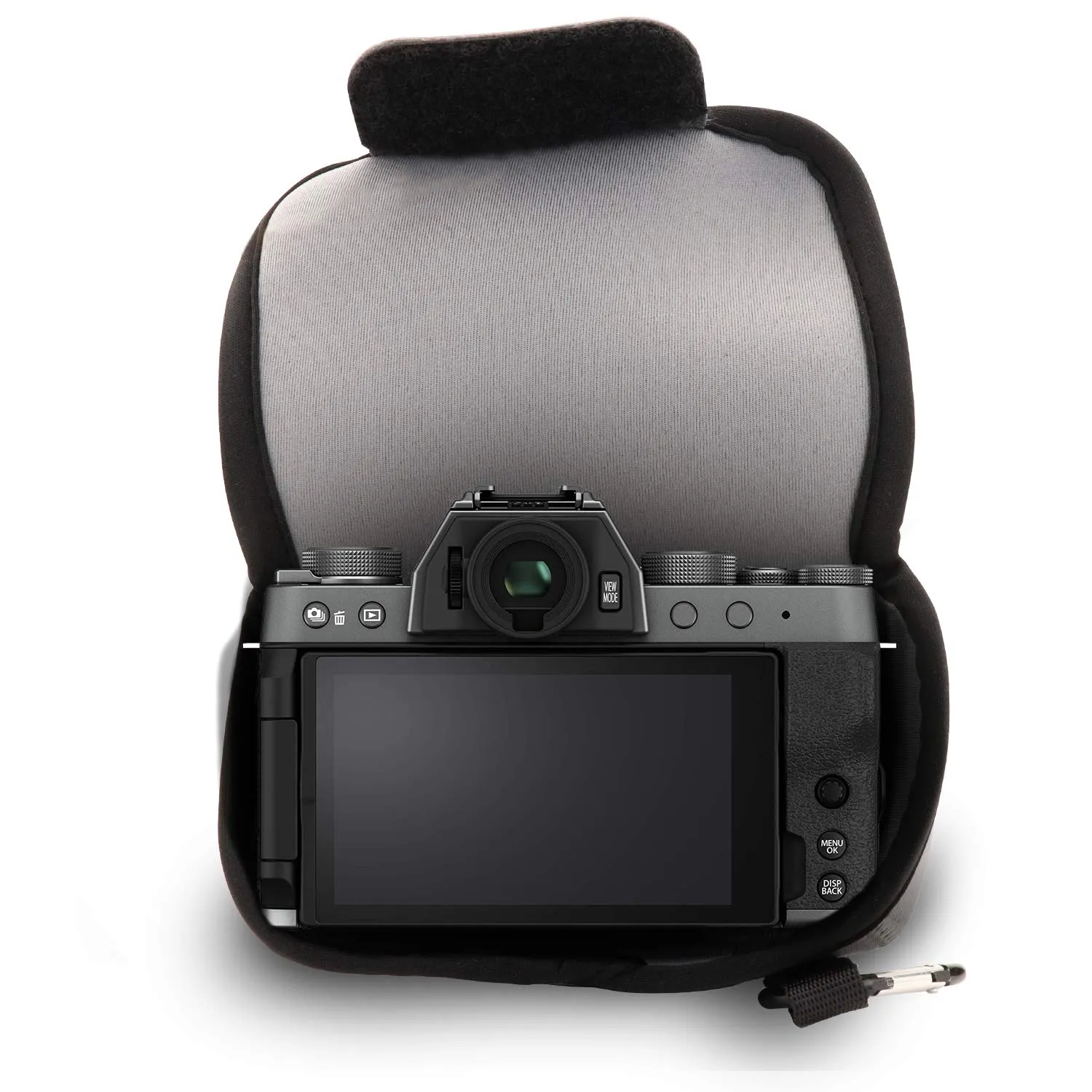 MegaGear custodia neoprene Fujifilm X-T200 grigio morbida