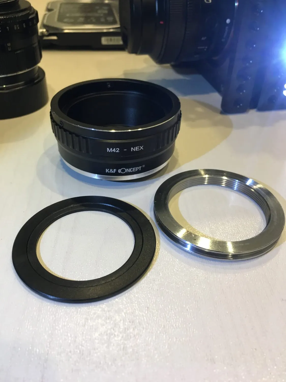 K&F Concept anello adattatore M42-NEX Sony E-mount alluminio