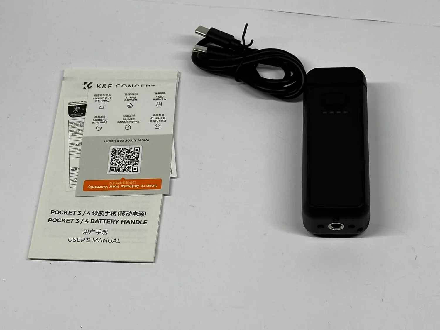 K&F Concept Impugnatura Batteria 3200mAh per Osmo Pocket 3 USB