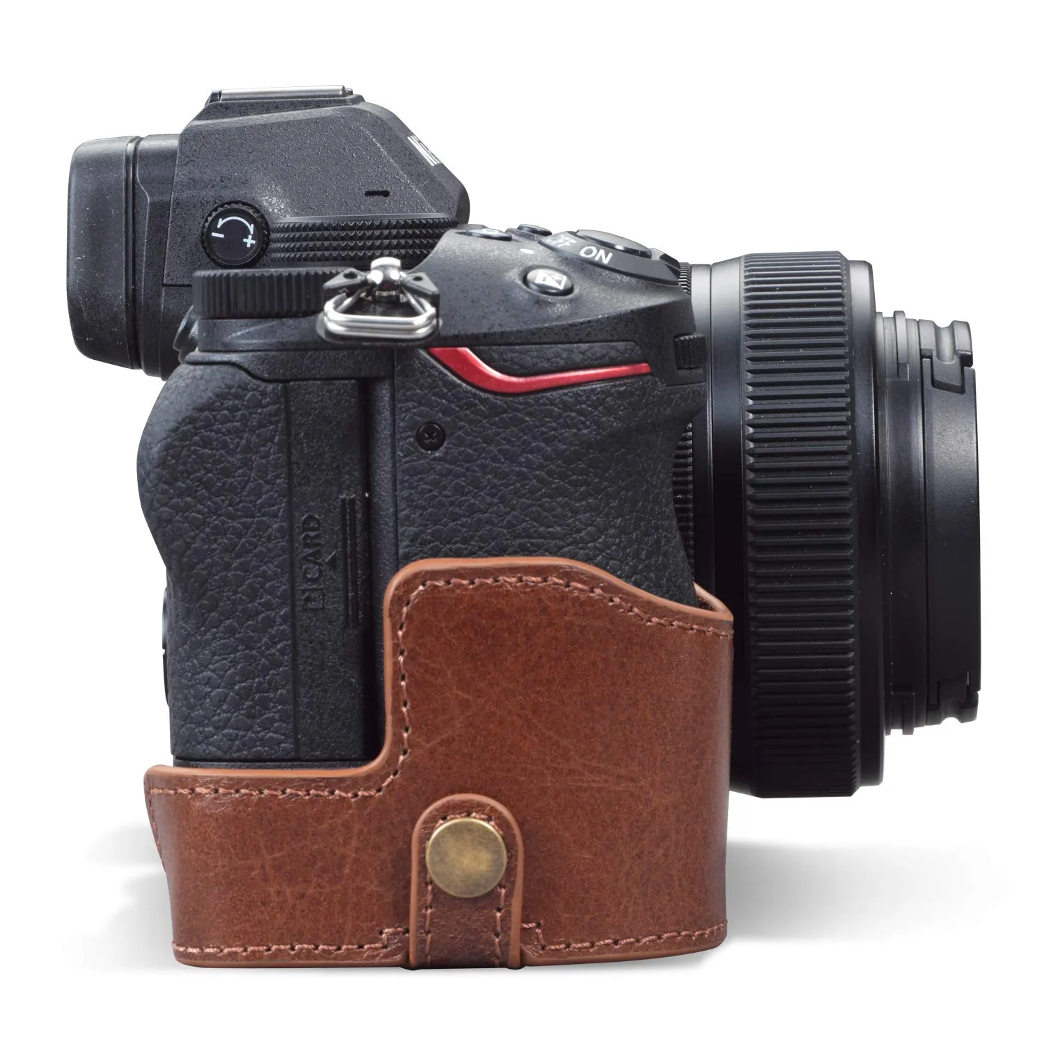 MegaGear Ever Ready Nikon Z5 custodia pelle marrone