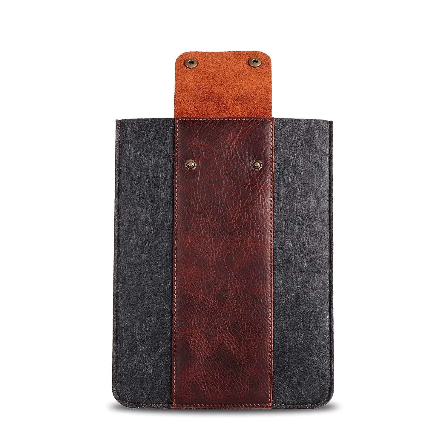 MegaGear custodia tablet iPad 11 feltro pelle marrone tasca