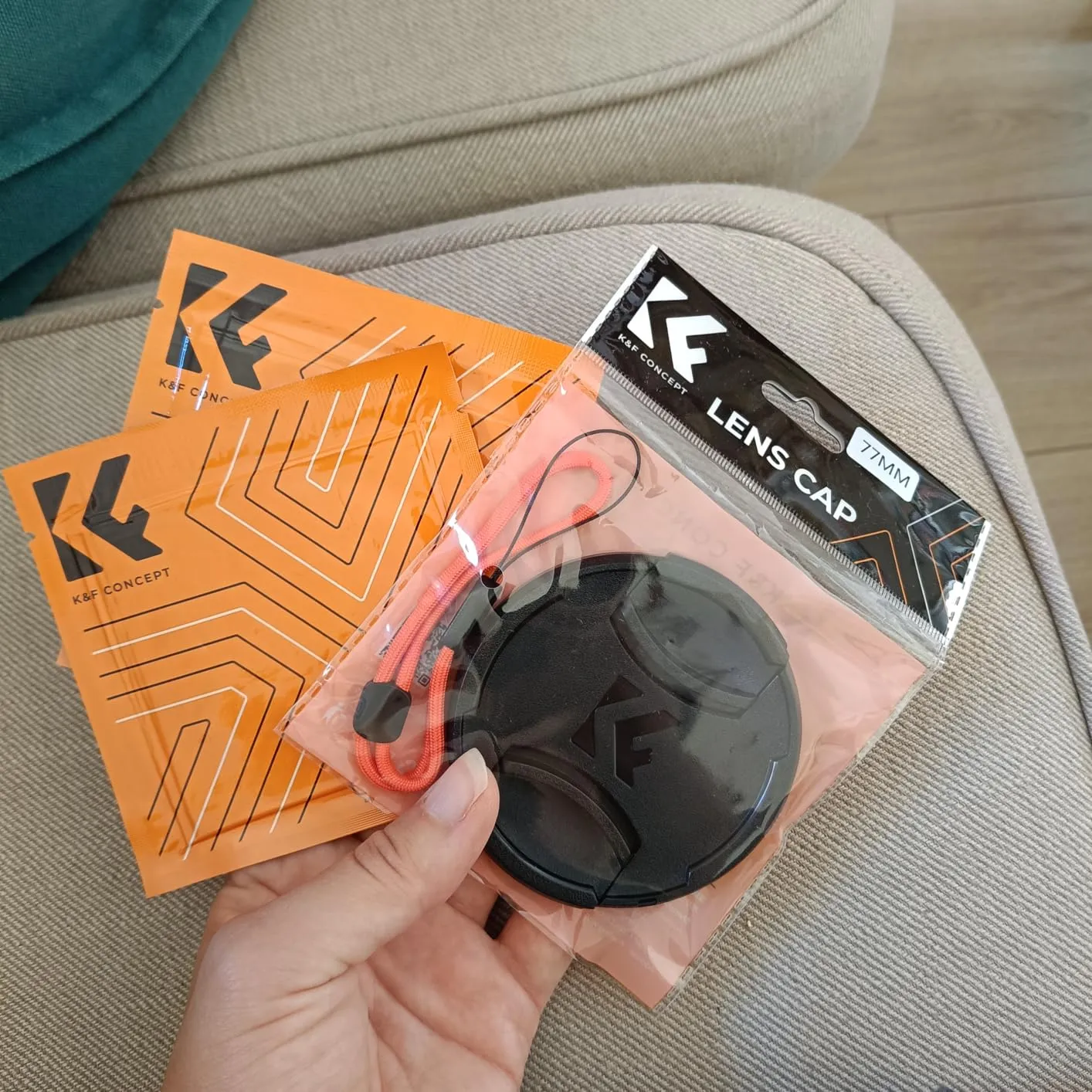 K&F Concept tappo obiettivo 67mm nero con laccetto