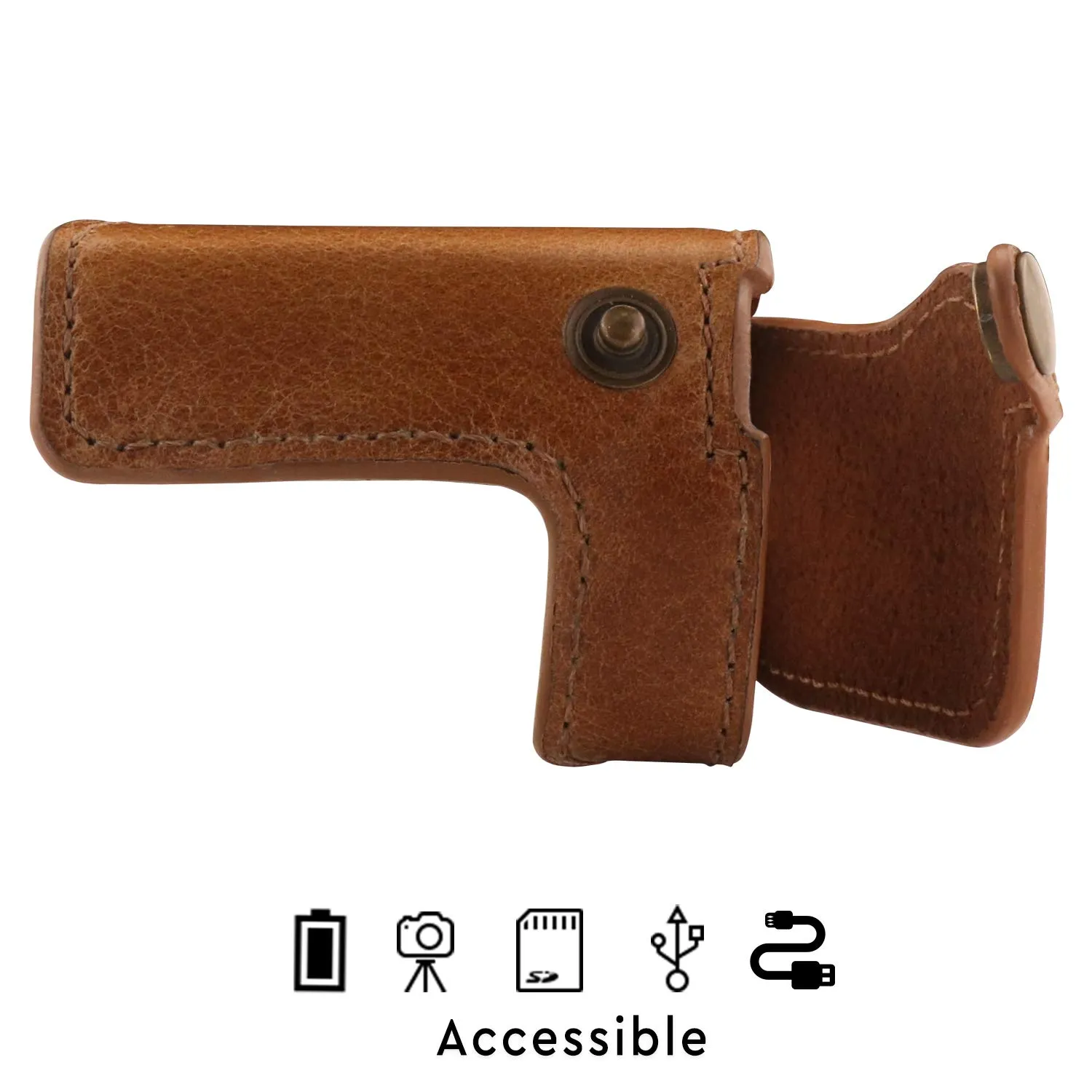MegaGear Ever Ready custodia fotocamera X-T100 pelle marrone