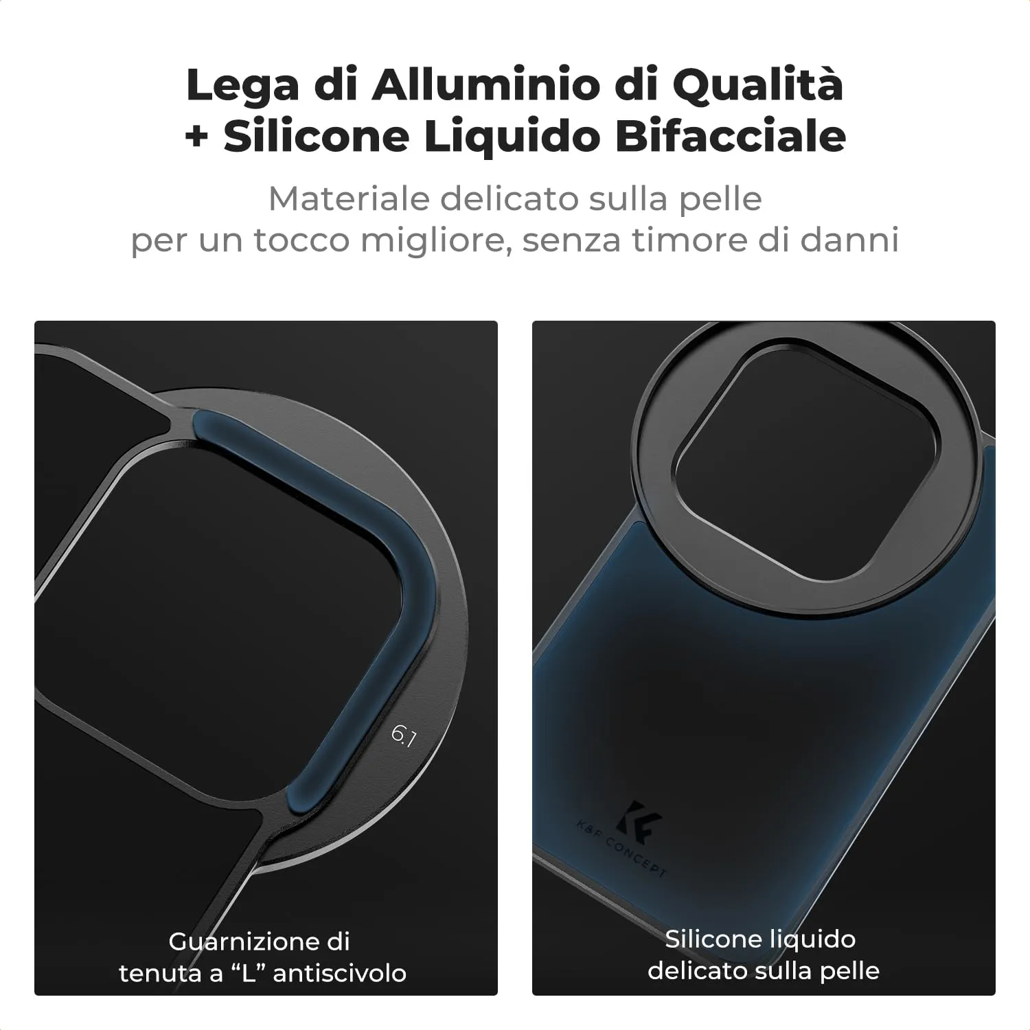 K&F Concept adattatore magnetico filtri 67mm iPhone 6,1" portafiltro