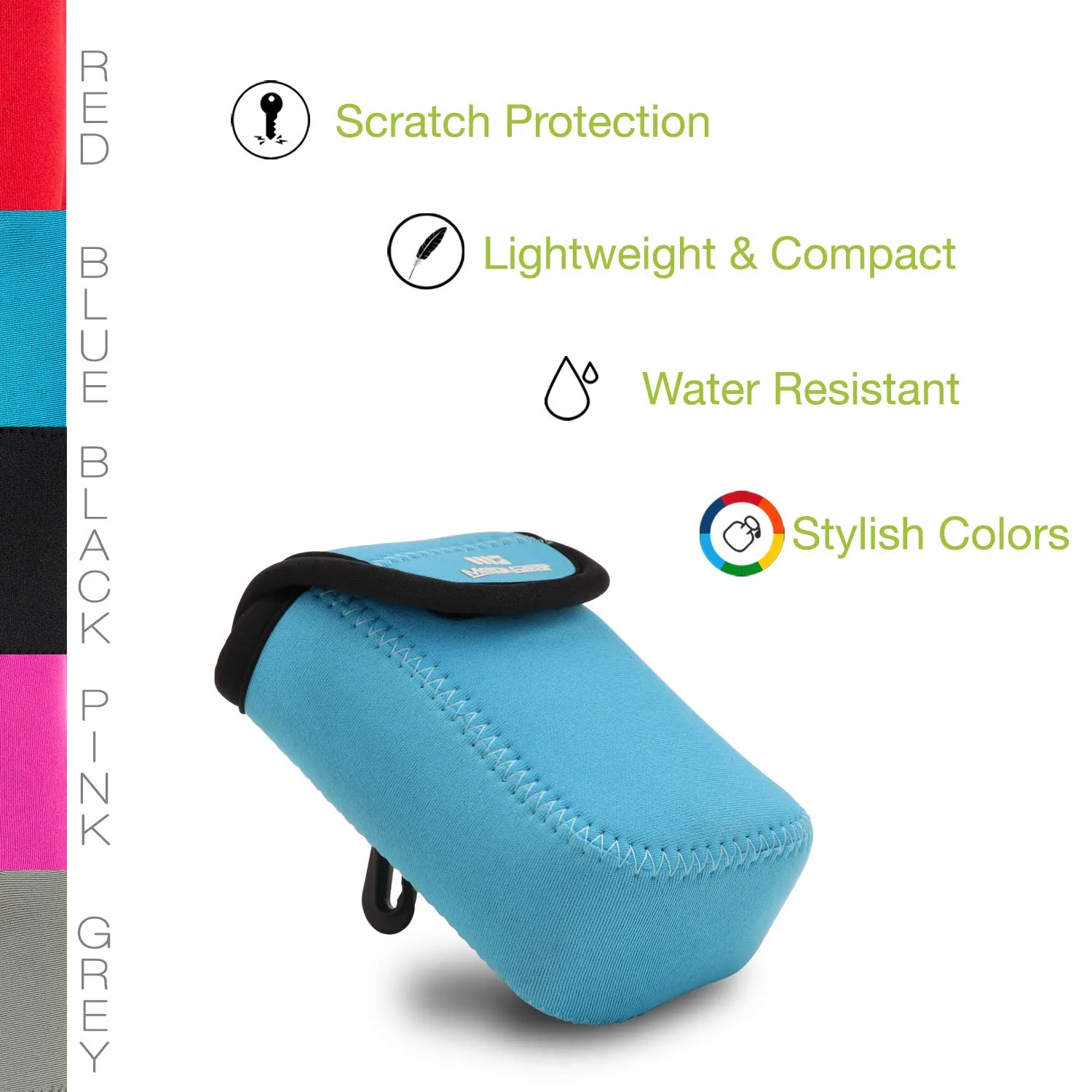 MegaGear custodia neoprene Sony WX500 blu