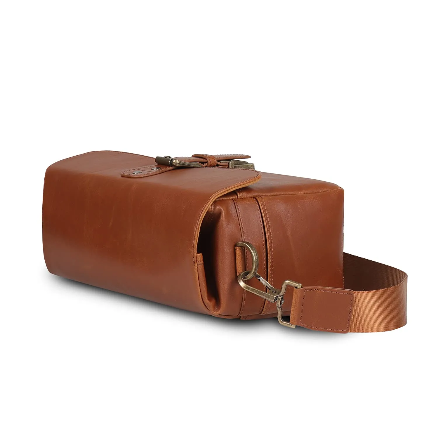 MegaGear MG1524 borsa tracolla pelle marrone chiaro mirrorless