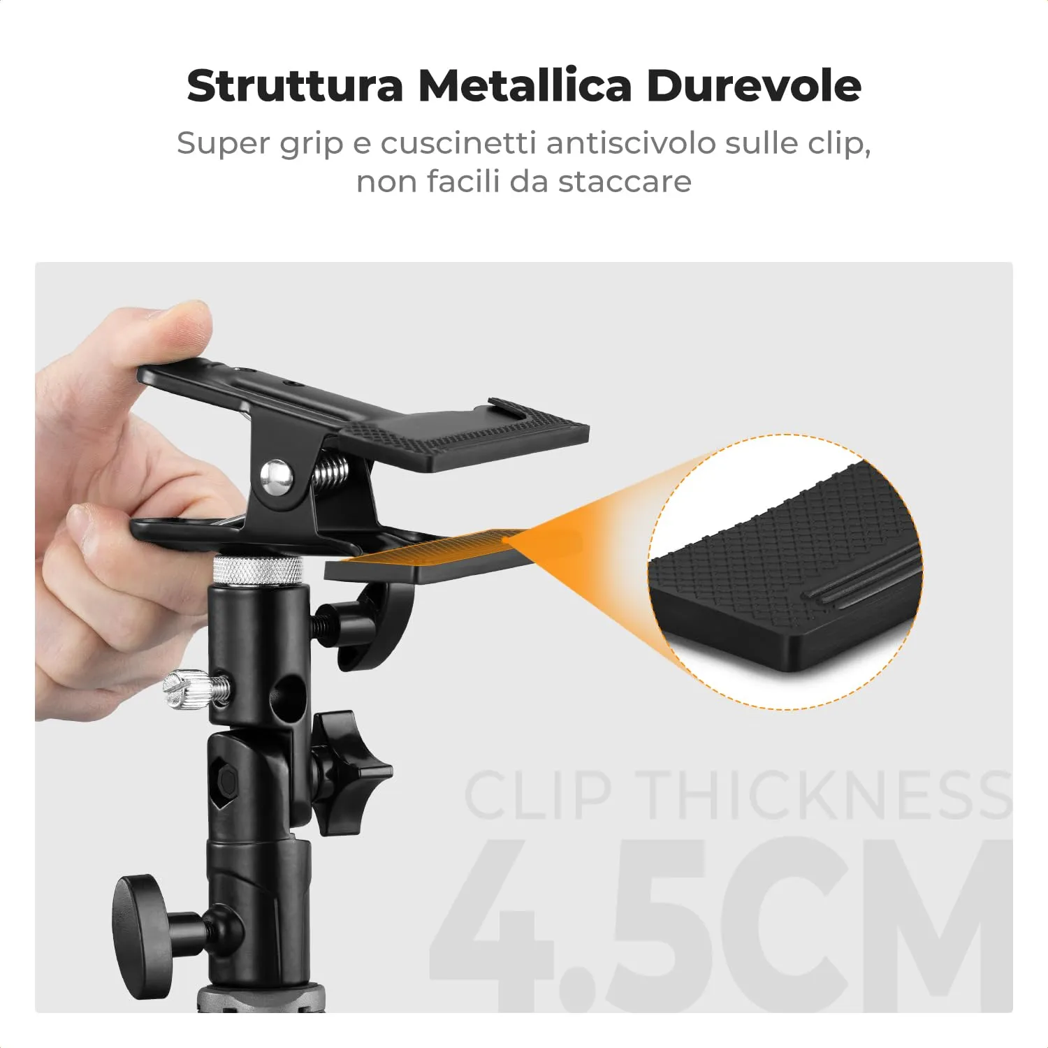 K&F Concept Morsetto Riflettore 1/4 3/8 Metallo 1pz