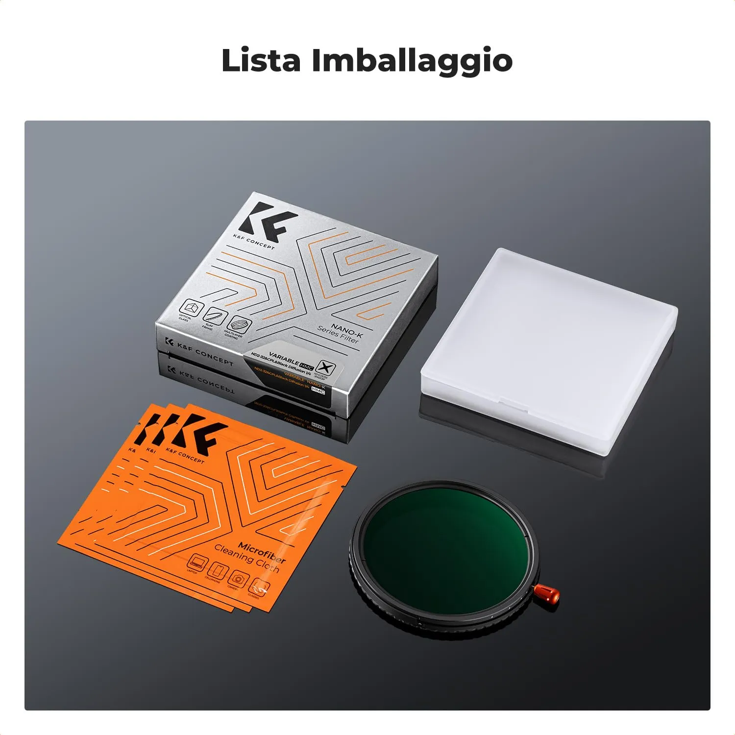 K&F Concept Nano-Klear filtro 3 in 1 67mm CPL Mist ND2-32