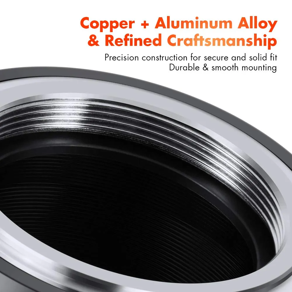 K&F Concept M42 Sony E adattatore metallo infinito manuale