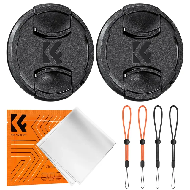 K&F Concept Tappo Obiettivo 55mm Set 2 Pezzi
