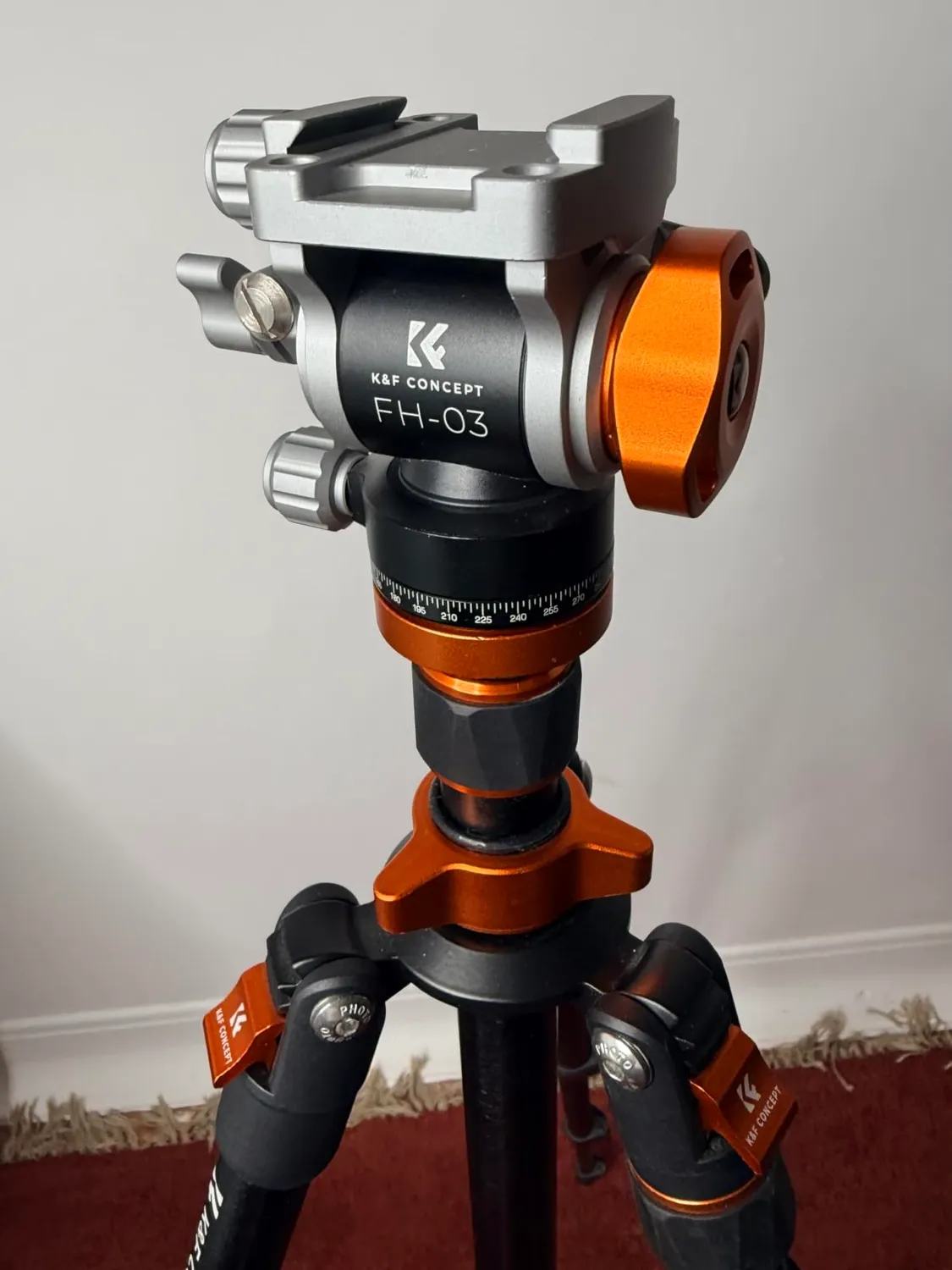 K&F Concept Treppiede 202 Cm Testa Idraulica 5 Kg Monopiede