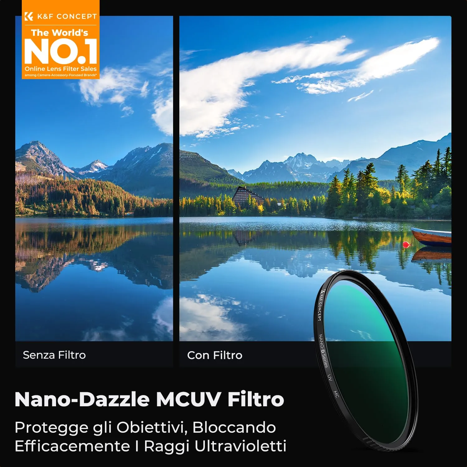 K&F Concept Nano-Dazzle Filtro UV 67mm