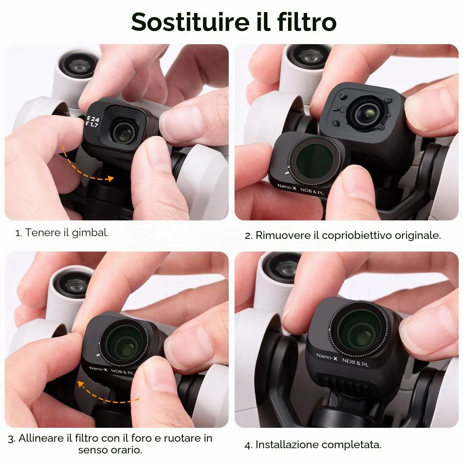 K&F Concept Mini 3 Pro filtro UV drone leggero