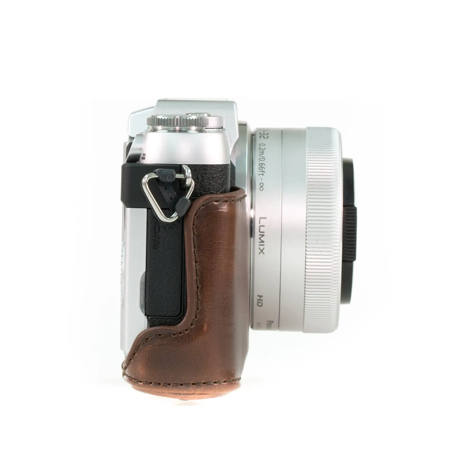 MegaGear MG541 Custodia Flip per Panasonic Lumix Marrone Scuro