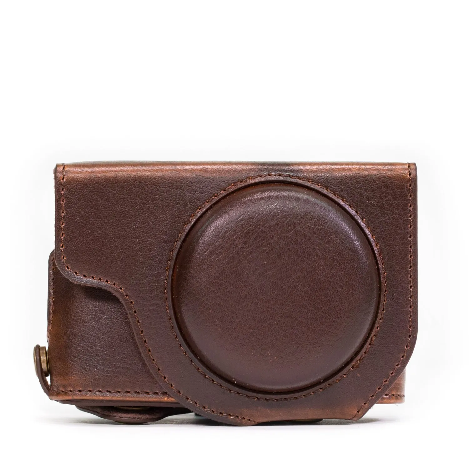 MegaGear MG1133 custodia pelle Lumix LX10 marrone scuro