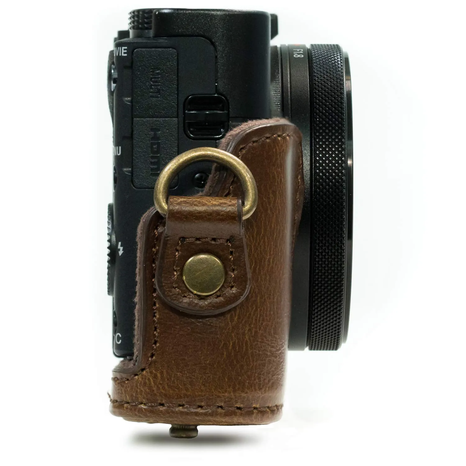 MegaGear Ever Ready custodia pelle Sony RX100 IV marrone scuro