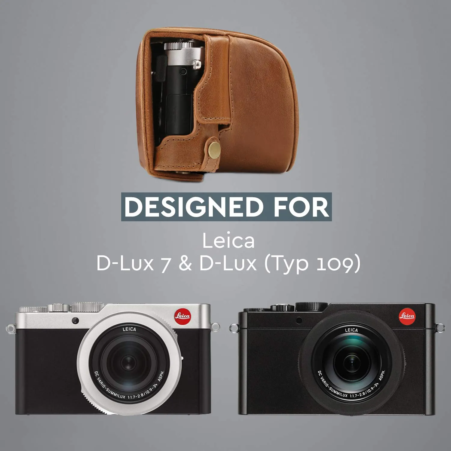MegaGear Ever Ready Custodia Fotocamera Leica D-Lux 7 8 Marrone