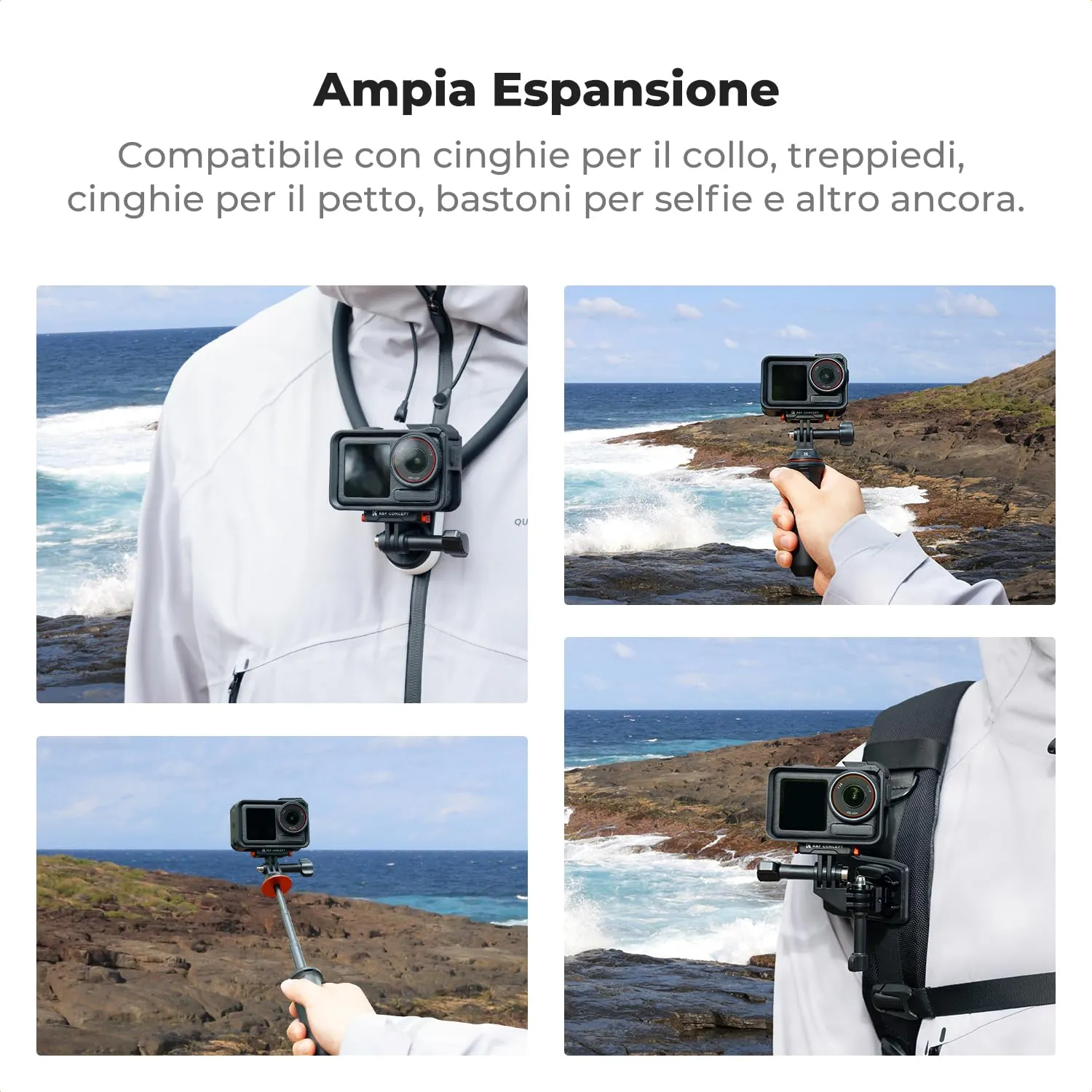 K&F Concept adattatore magnetico action cam DJI Osmo 2 pezzi