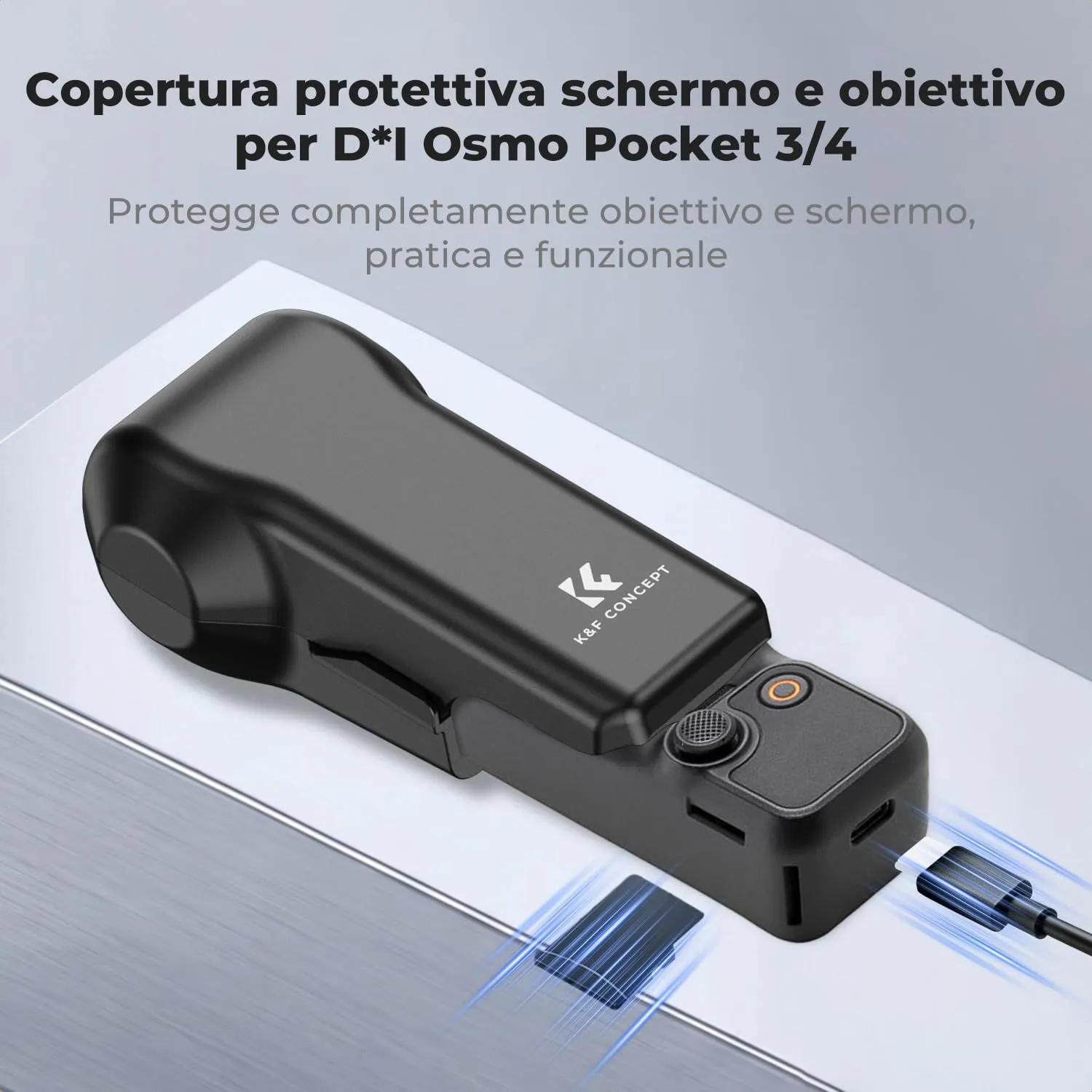 K&F Concept custodia rigida DJI Osmo Pocket 3/4 filtri