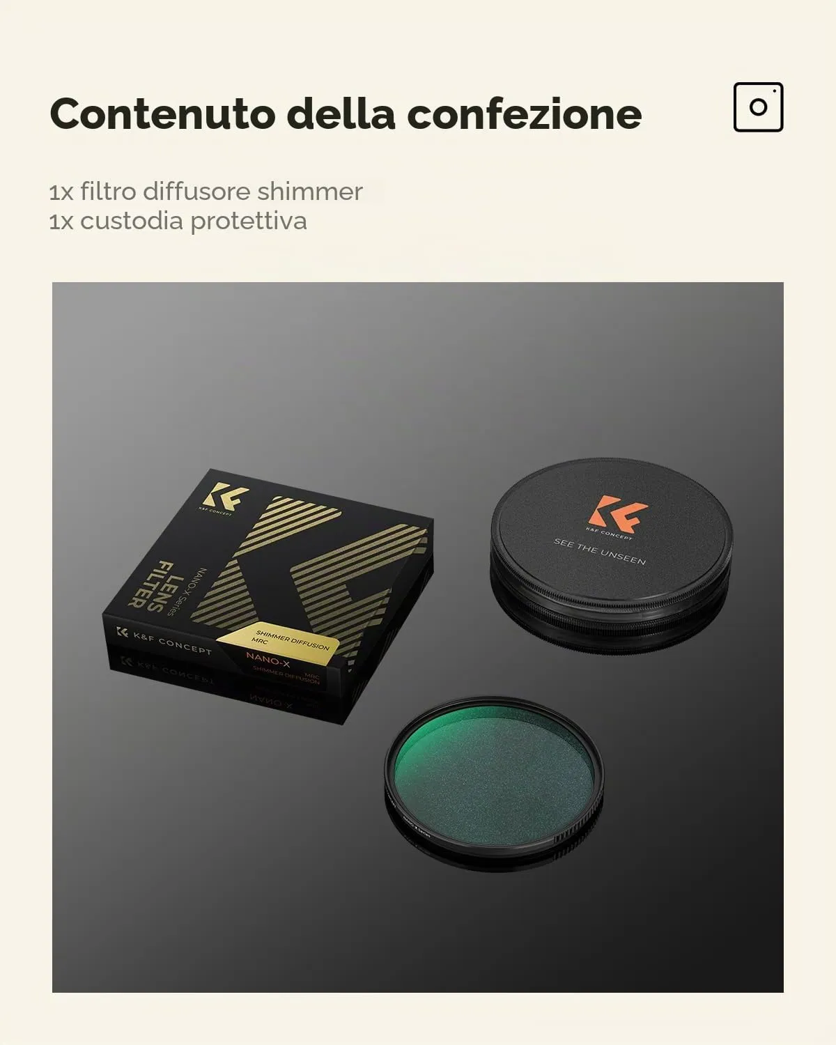 K&F Concept Nano-Xcel filtro shimmer diffusion 82mm glow