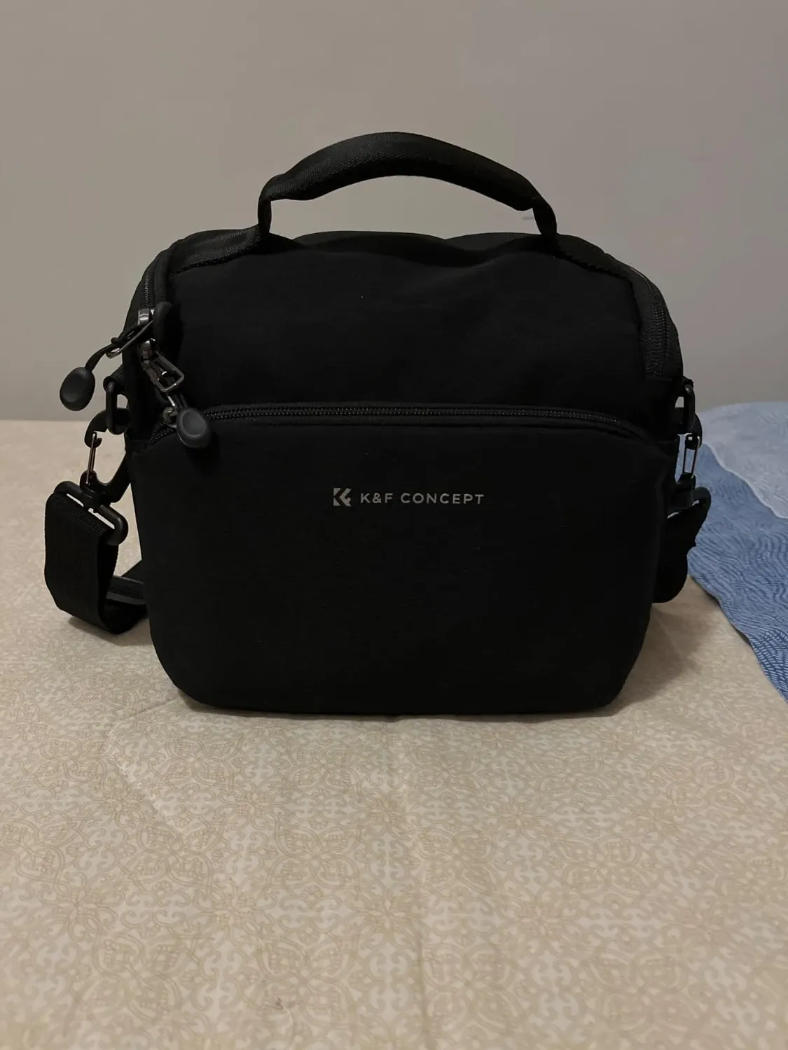 K&F Concept borsa fotocamera tracolla azzurra DSLR mirrorless