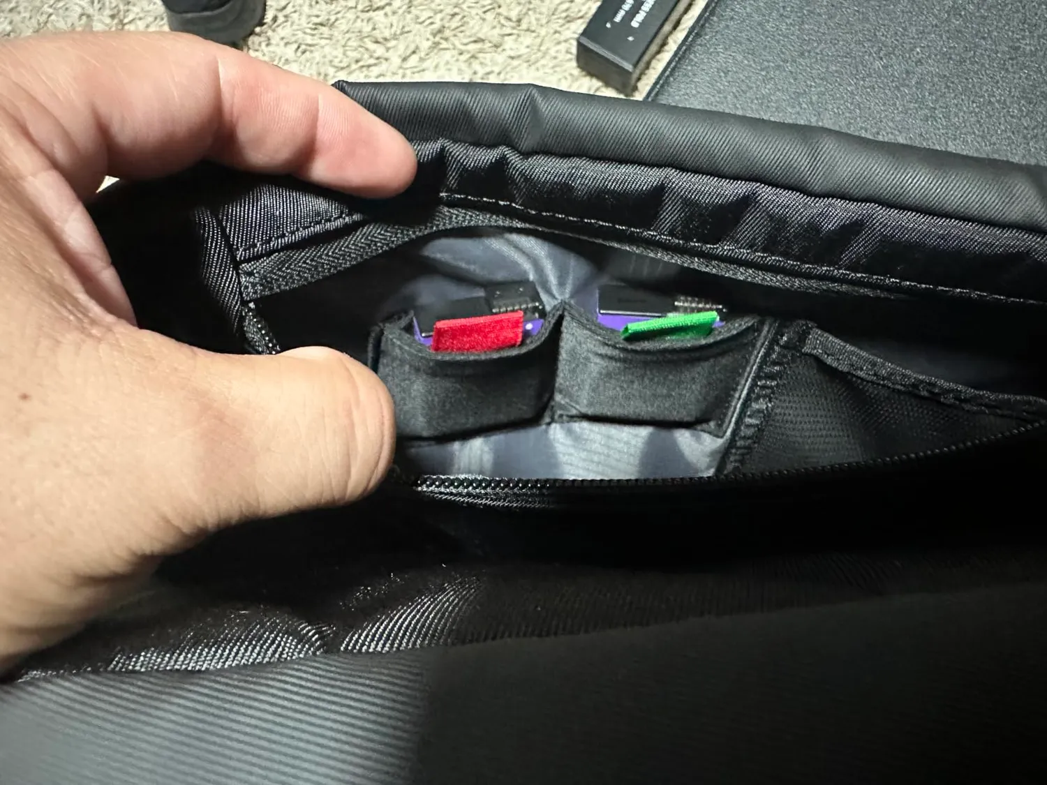 K&F Concept borsa tracolla fotocamera 6L nera divisori