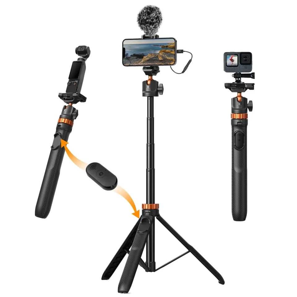 K&F Concept Treppiede Smartphone 158cm con Telecomando